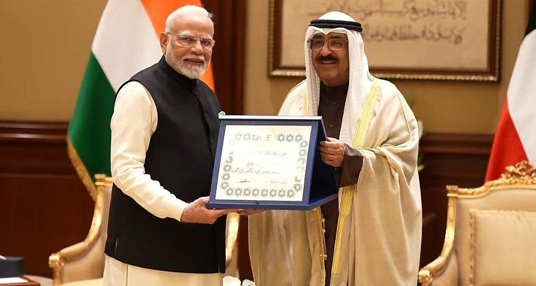 Pm-modi-recieved-highest-honour-in-kuwait